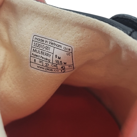 SOLD - PLAE 'Mulberry' Leather Low Tops - Picture 11 of 14